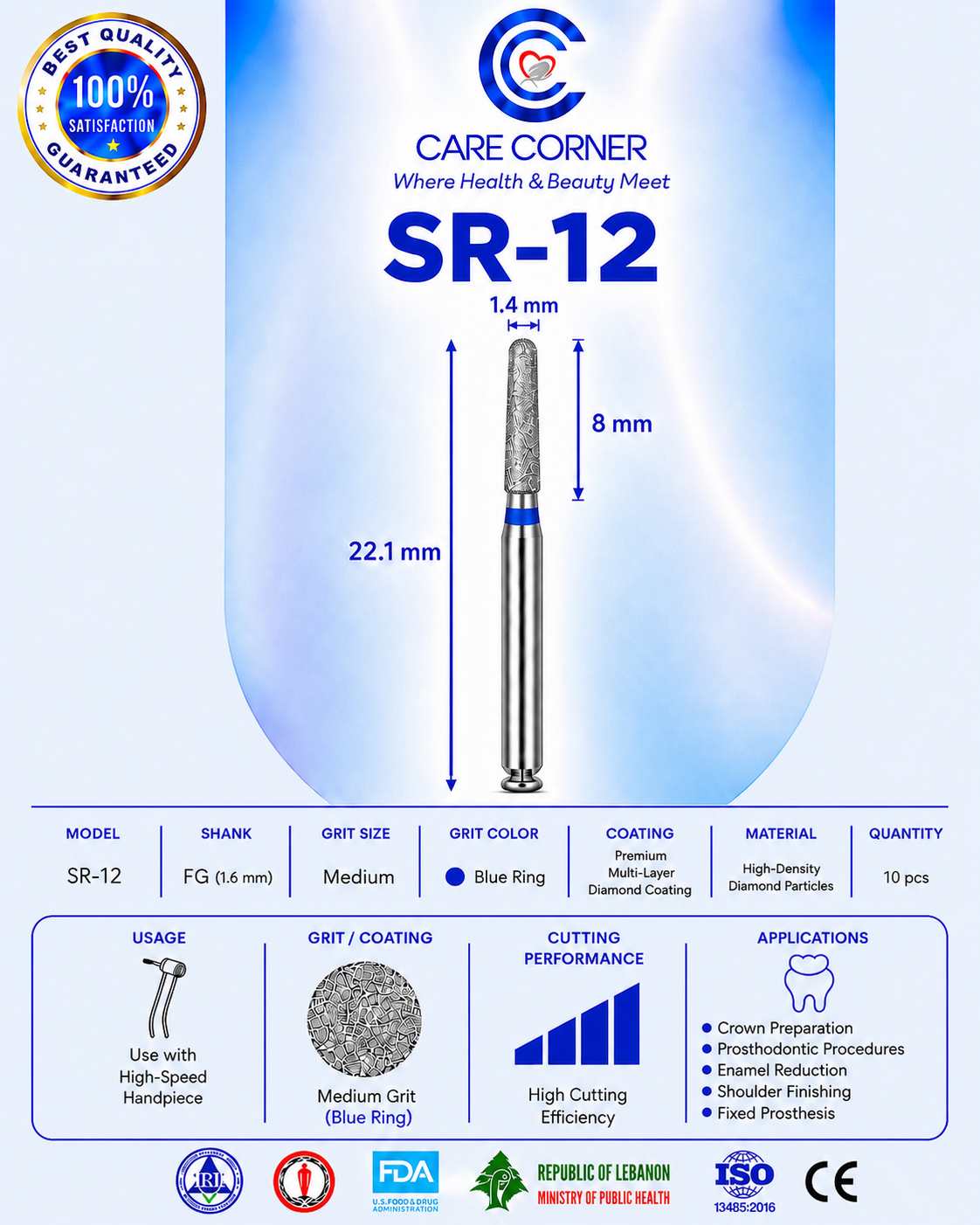 Care Corner Diamond Burs – SR-12