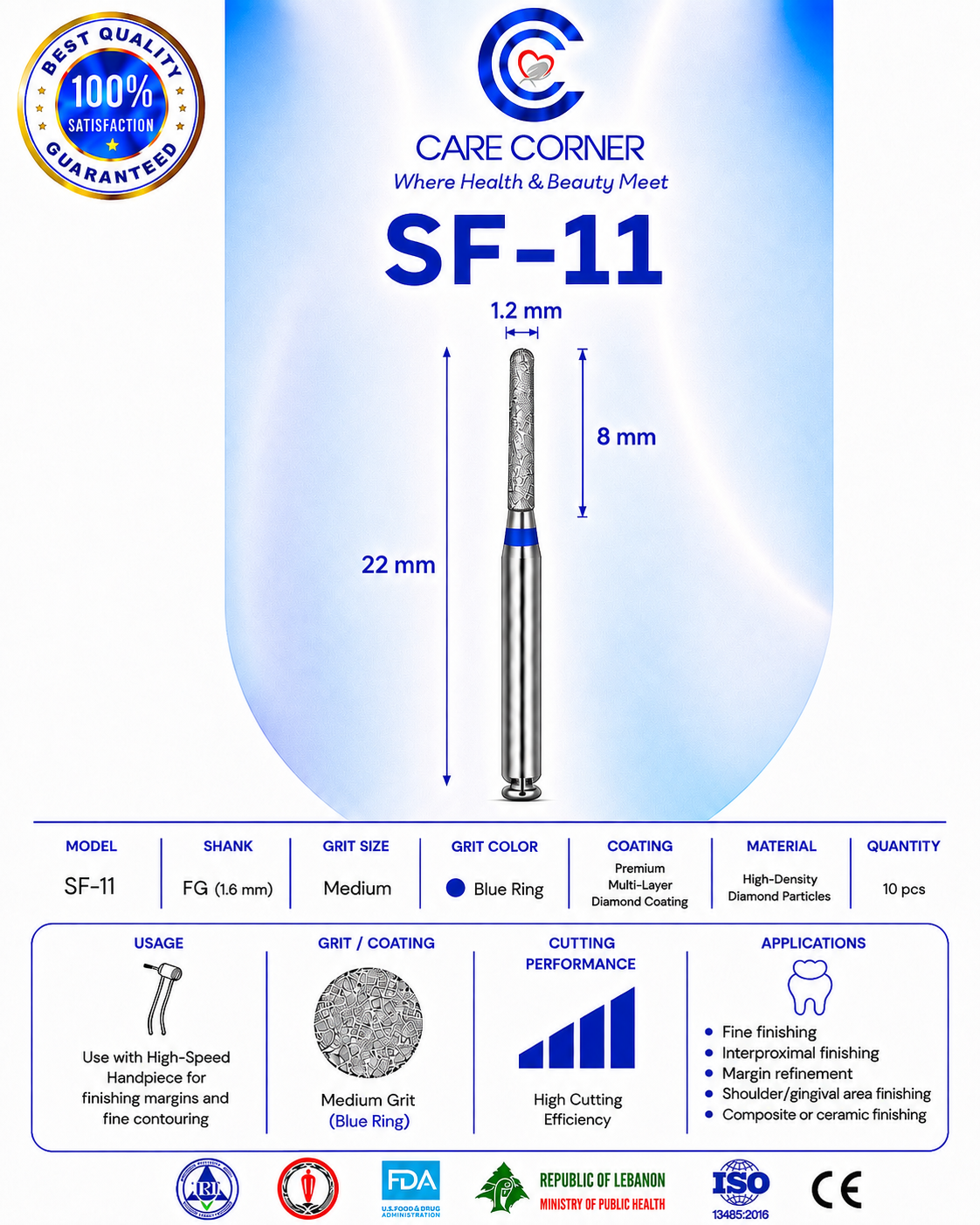 Care Corner Diamond Burs – SF-11
