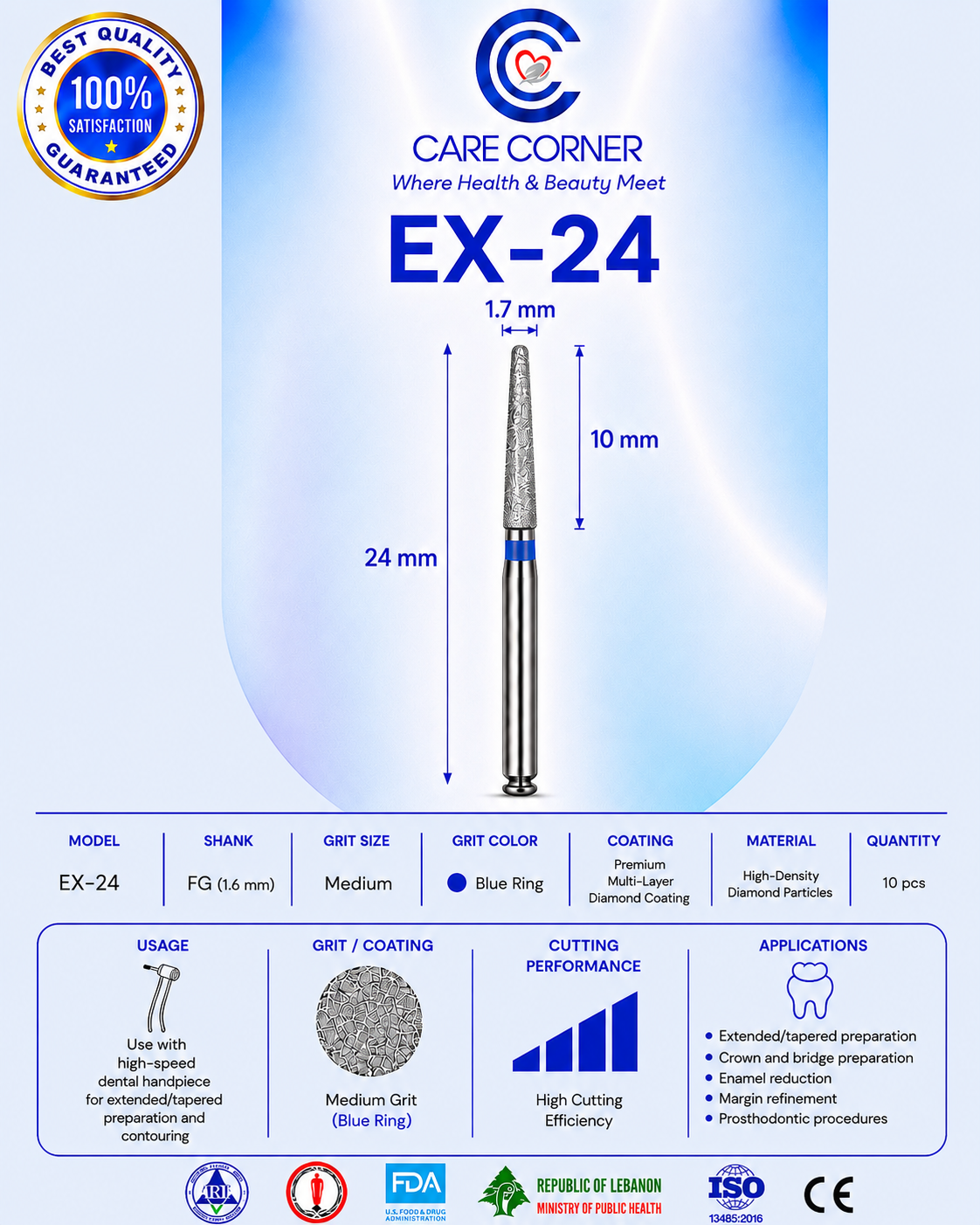 Care Corner Diamond Burs  EX-24