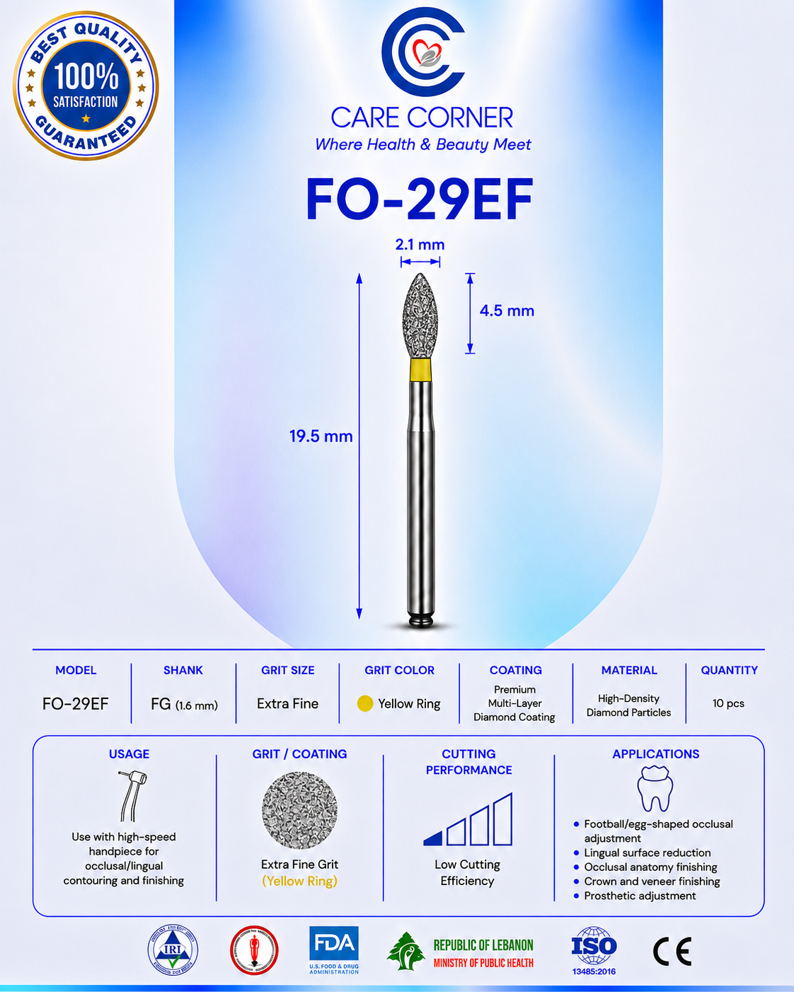 Care Corner Diamond Burs – FO-29EF