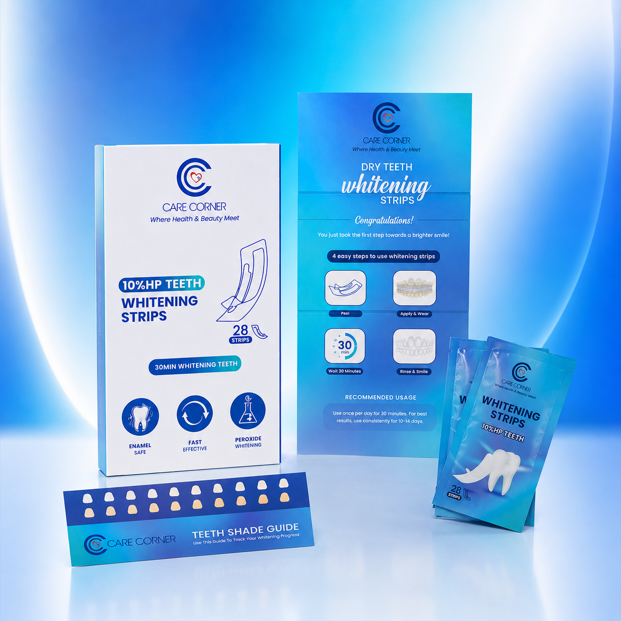 Care Corner 10% HP Teeth Whitening Strips