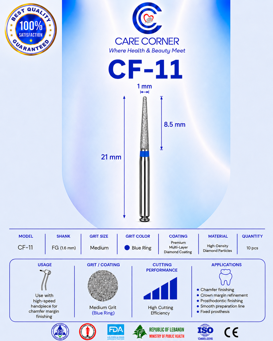 Care Corner Diamond Burs  CF-11