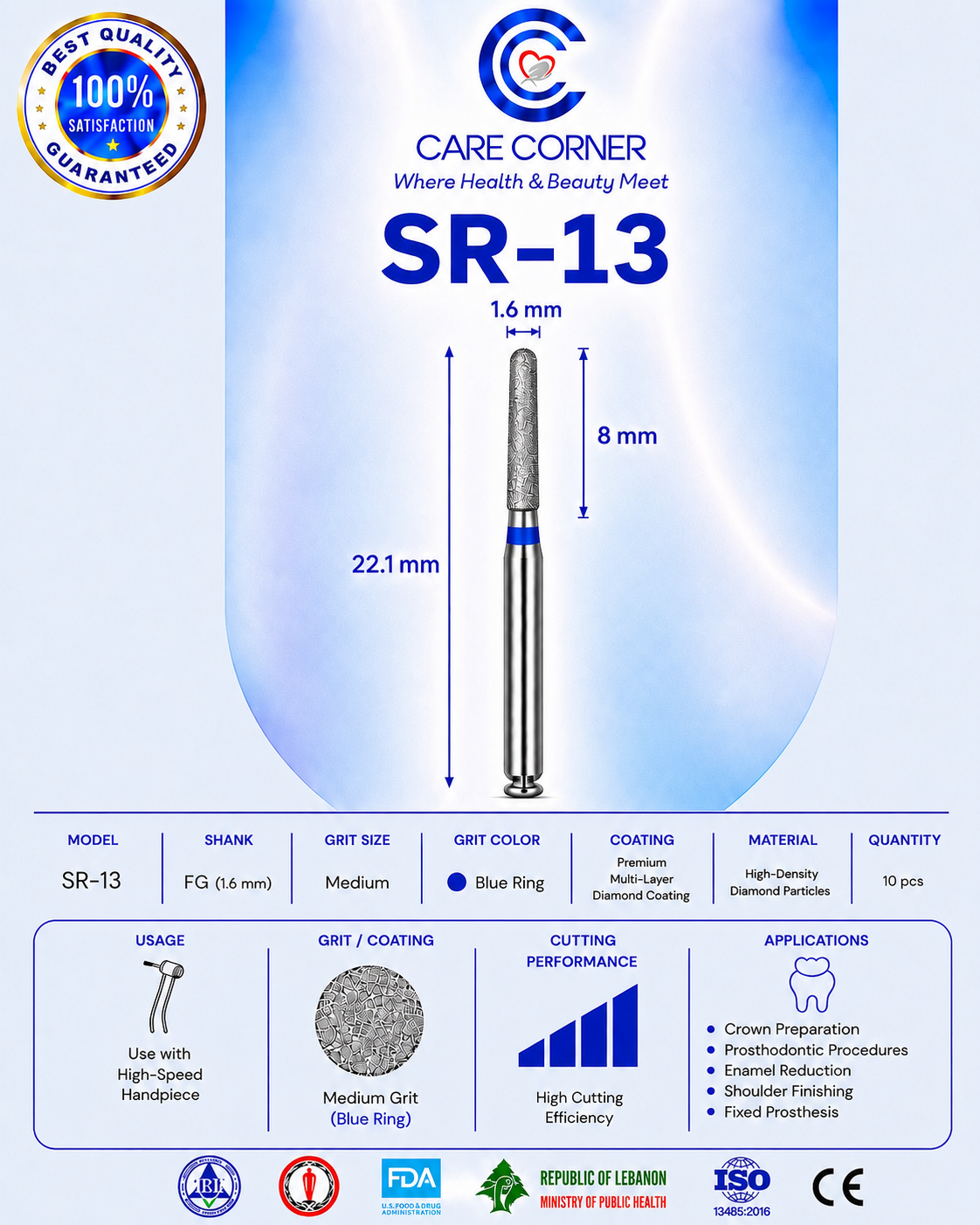 Care Corner Diamond Burs – SR-13