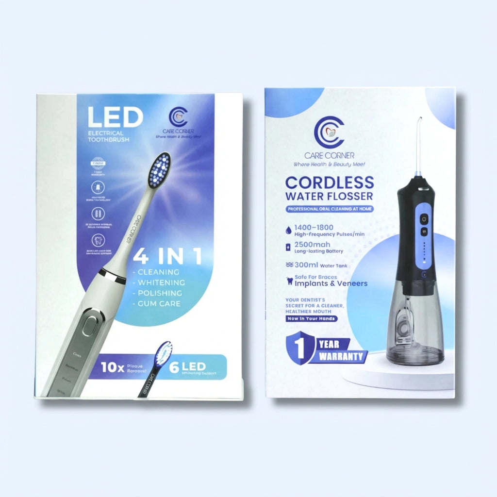 Portable water flosser & Electric led toothbrush