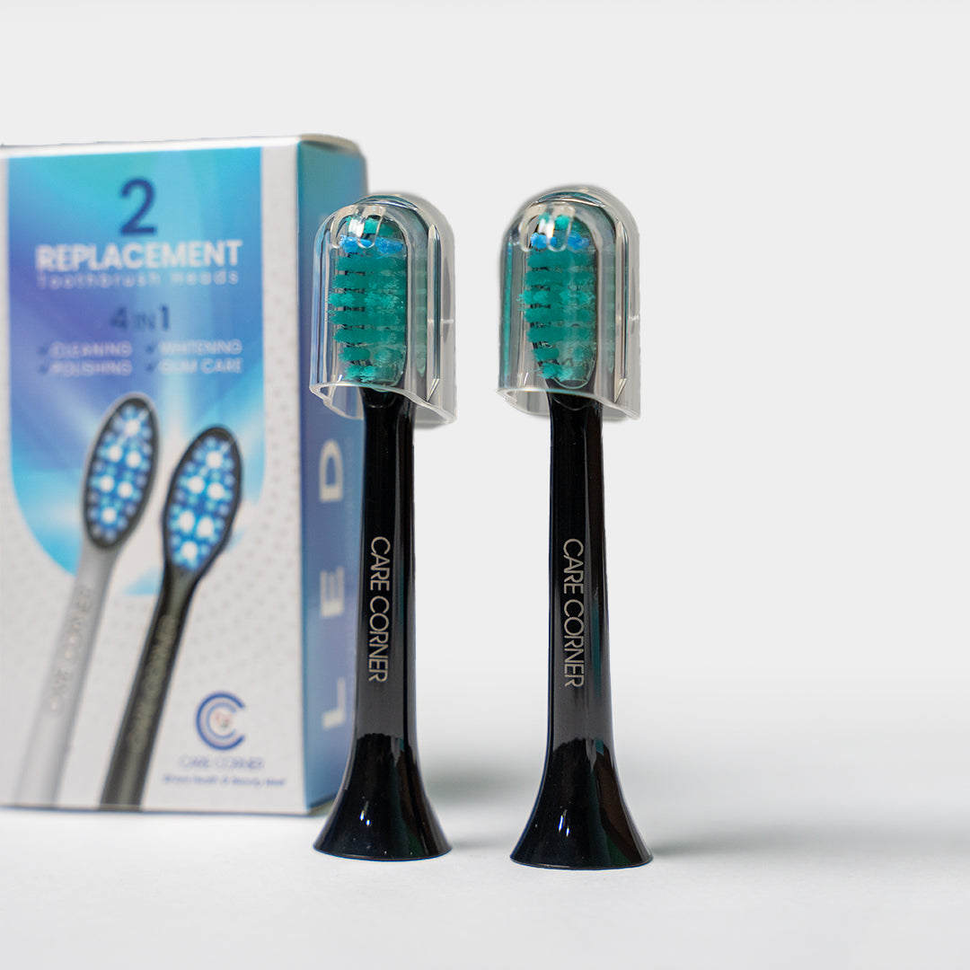 Care Corner Replacement Toothbrush Heads (2-Pack) | Premium Sonic Brush Heads for Whitening & Gum Care